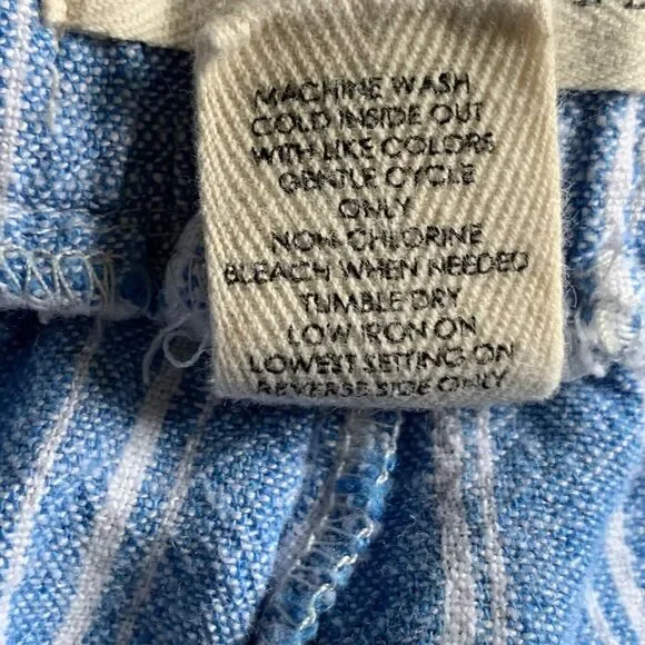 Blue Striped High Waist Women Shorts - Picture 8 of 8